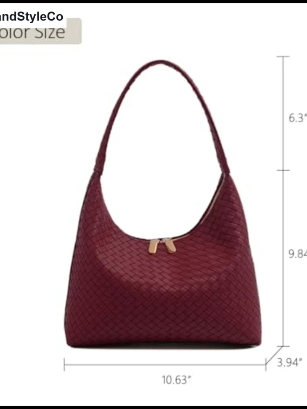 Small Faux Leather Hobo Shoulder Bag Double Zipper Women's Purse